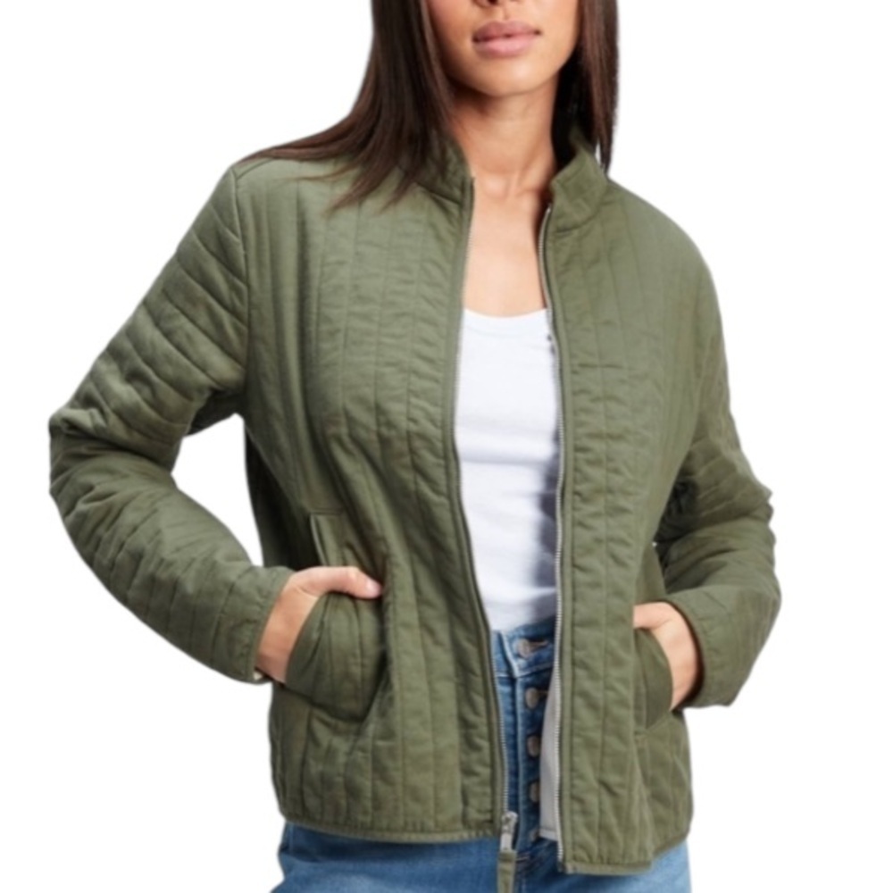 GAP jacket fall green quilted Herringbone XS